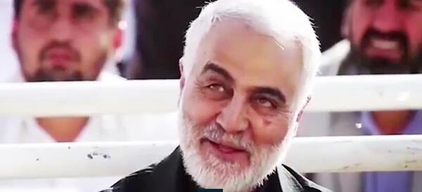 عکس حاج قاسم با لبخند