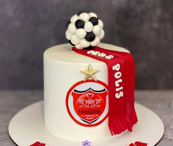 عکس کیک پرسپولیسی پسرانه