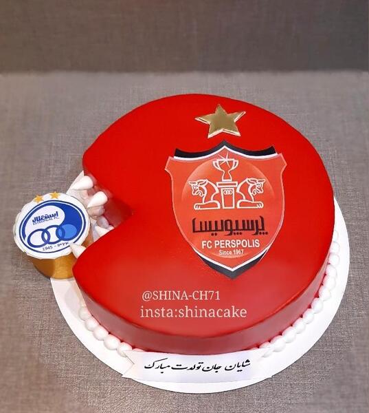 عکس کیک پرسپولیسی پسرانه