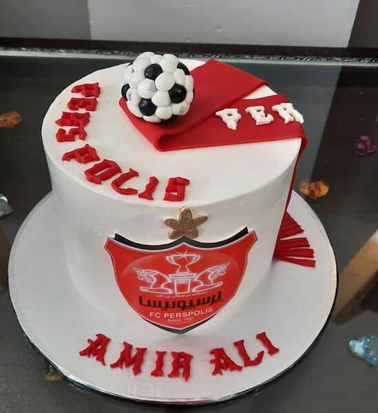 عکس کیک پرسپولیس بزرگ