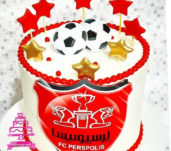 عکس کیک پرسپولیسی دو طبقه