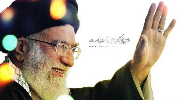 عکس امام خامنه ای با لبخند