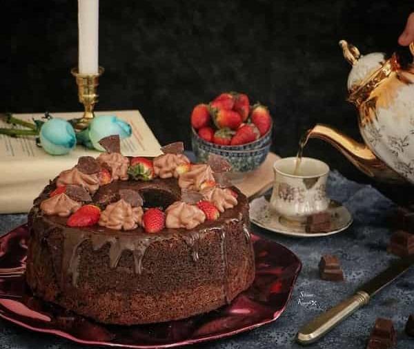 عکس کیک و چای عصرانه