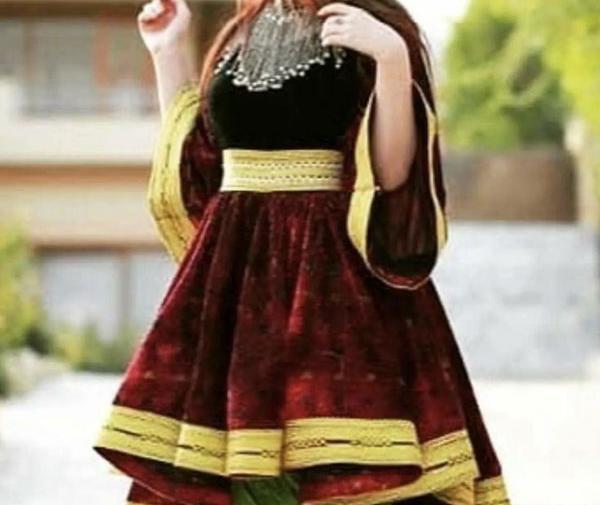 عکس مدل لباس افغانی مخمل