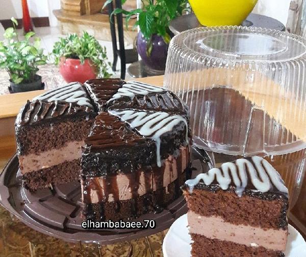 عکس کیک خانگی شکلاتی