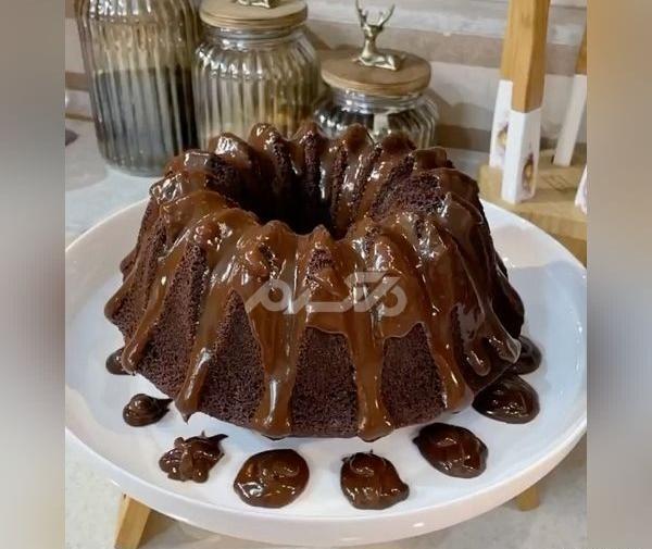 عکس کیک خانگی شکلاتی