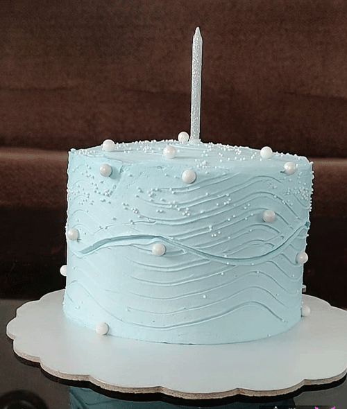 عکس کیک خانگی ساده با خامه