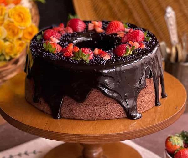 عکس کیک خانگی ساده شکلاتی