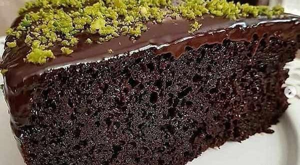 عکس کیک خیس کاکائویی