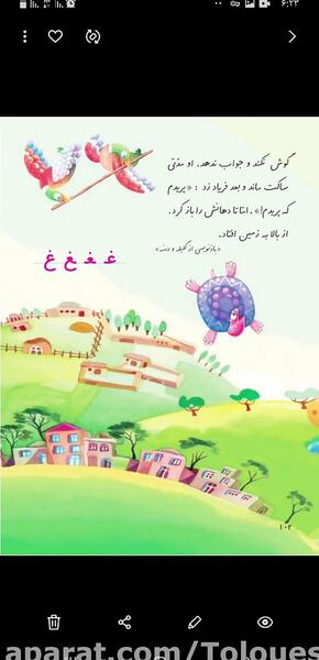 عکس درس لاک پشت و مرغابی ها