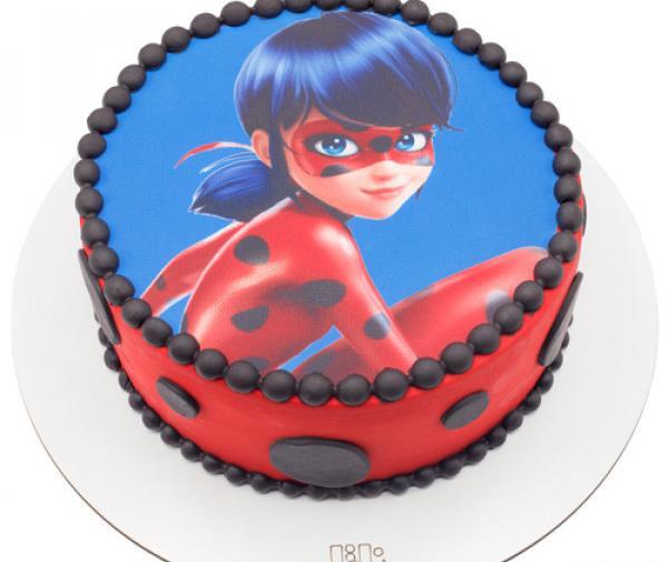 عکس کیک دختر کفشدوزکی چهار طبقه