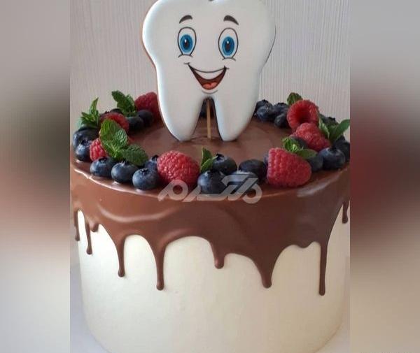 عکس کیک دندونی خانگی