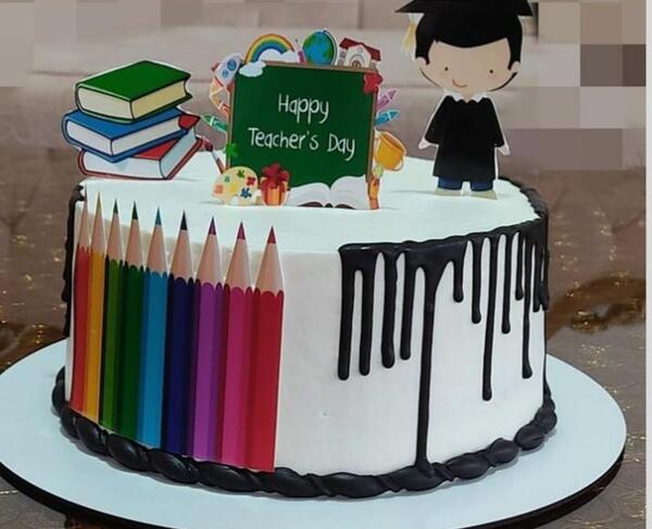 عکس کیک روز معلم مردانه