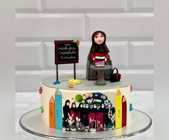 عکس کیک روز معلم مردانه