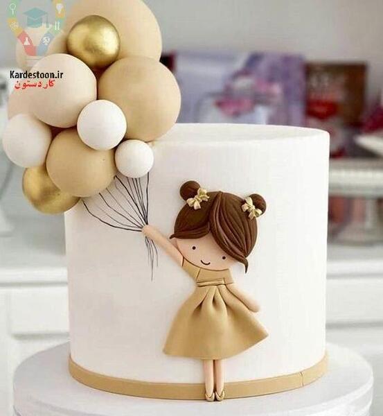 عکس کیک رنگی ساده