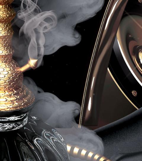 عکس دختر با قلیون لاکچری