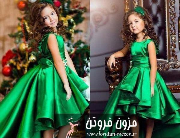 عکس لباس عروس بچه گانه سبز