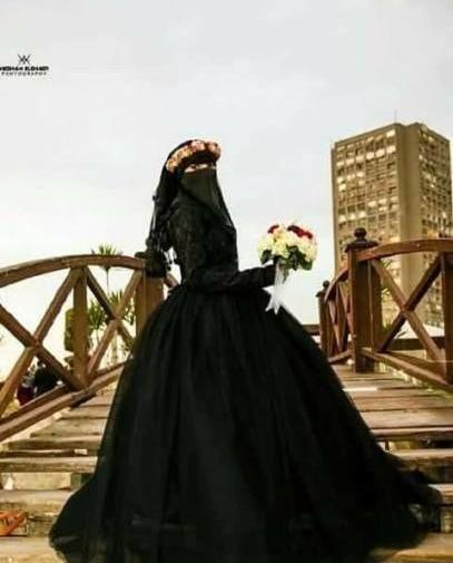 عکس لباس عروس دخترانه مشکی
