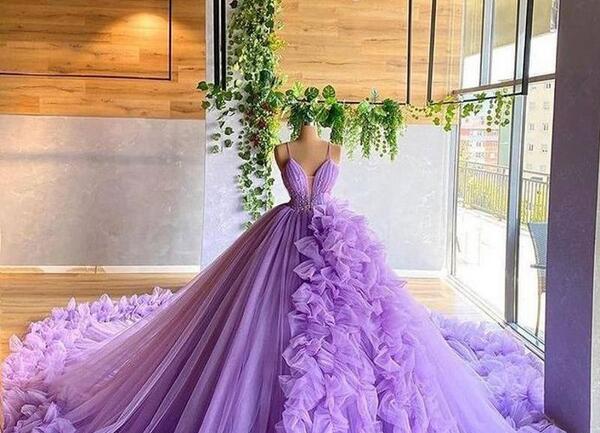 عکس لباس عروس رنگ یاسی