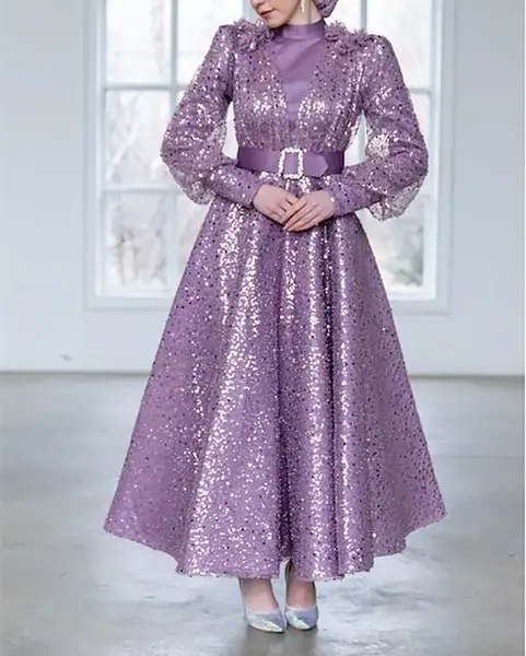 عکس لباس عروس رنگ یاسی
