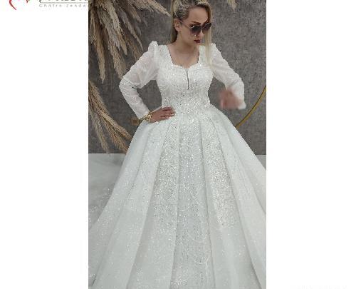 عکس مدل لباس عروس یقه دلبری