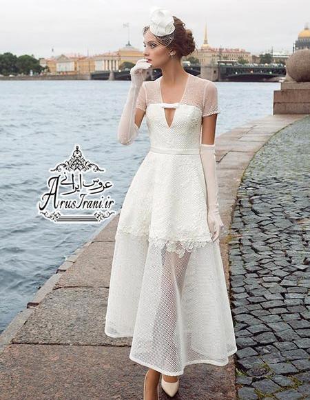 عکس مدل لباس عروس یقه دلبری