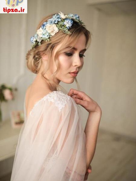 عکس لباس عروس تاج دار