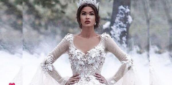عکس لباس عروس و تاج