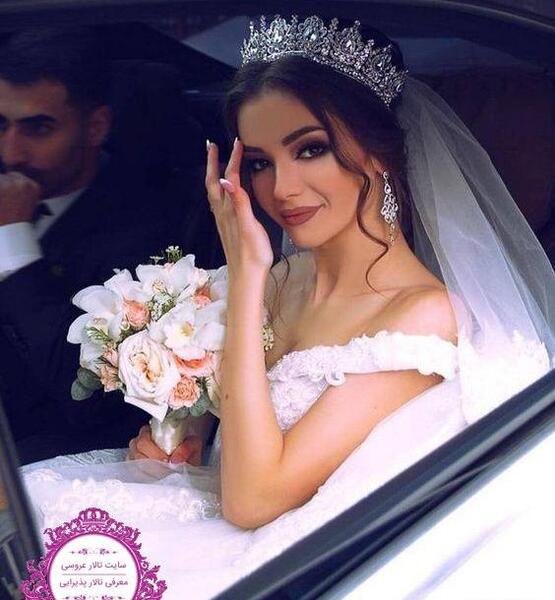 عکس لباس عروس و تاج