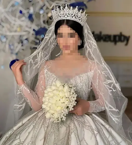 عکس لباس عروس و تاج