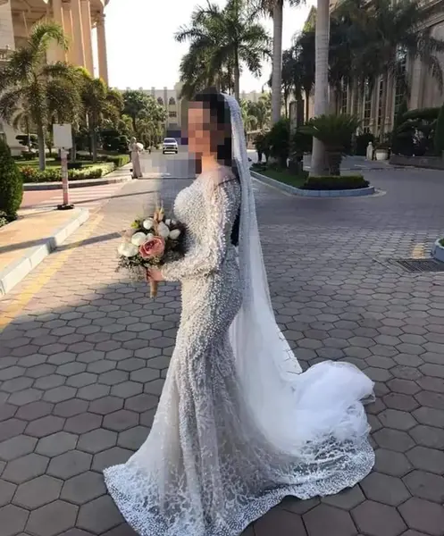 عکس لباس عروس طرح ماهی
