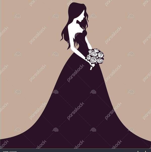 عکس عروس با لباس مشکی