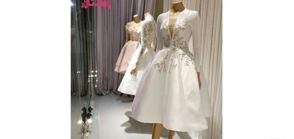 عکس لباس عروس کوتاه ساده
