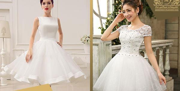 عکس لباس عروس کوتاه ساده