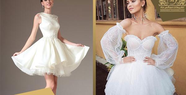 عکس لباس عروس کوتاه ساده