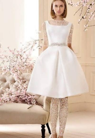 عکس لباس عروس کوتاه ساده