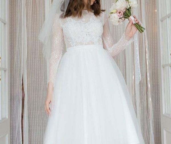 عکس لباس عروس کوتاه ساده