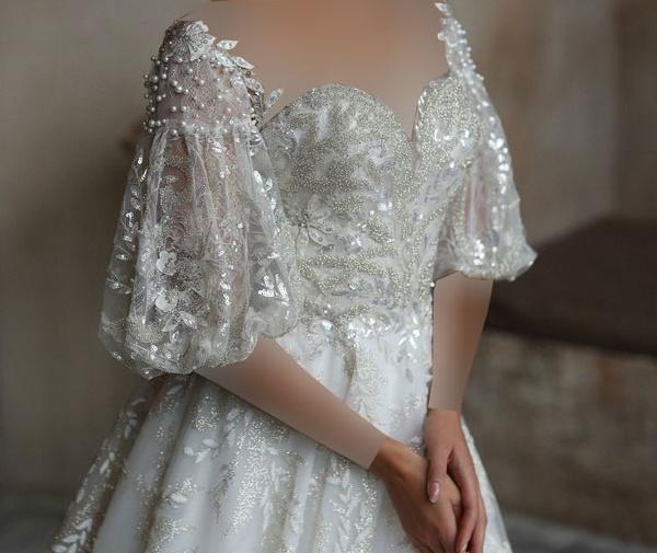 عکس لباس عروس پرنسسی کوتاه