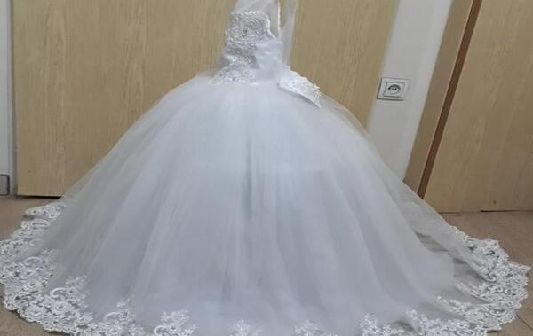 عکس لباس عروس بچه گانه بلند