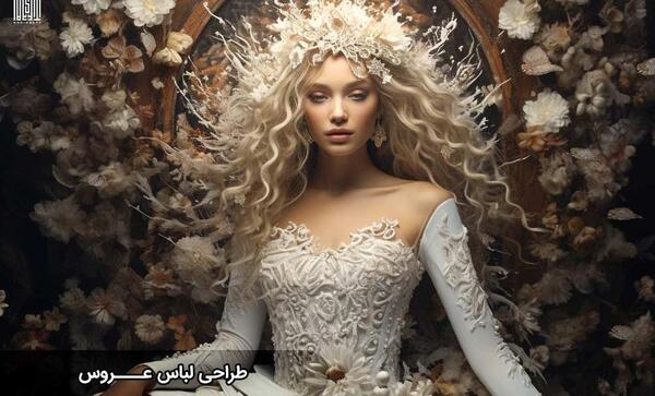 عکس طراحی لباس عروس با مداد