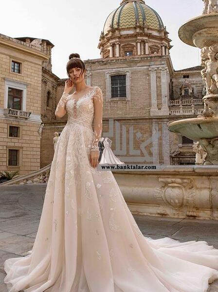 عکس لباس عروس تور دار