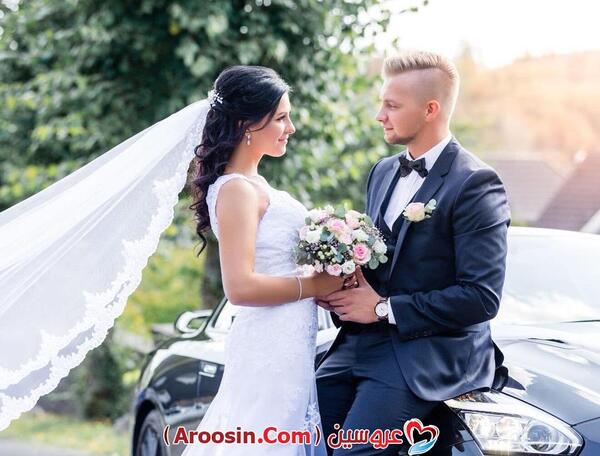 عکس عاشقانه با لباس عروس