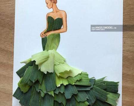 عکس طراحی لباس عروس روی کاغذ
