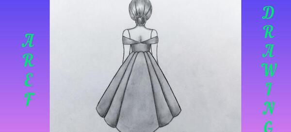 عکس نقاشی طراحی لباس عروس