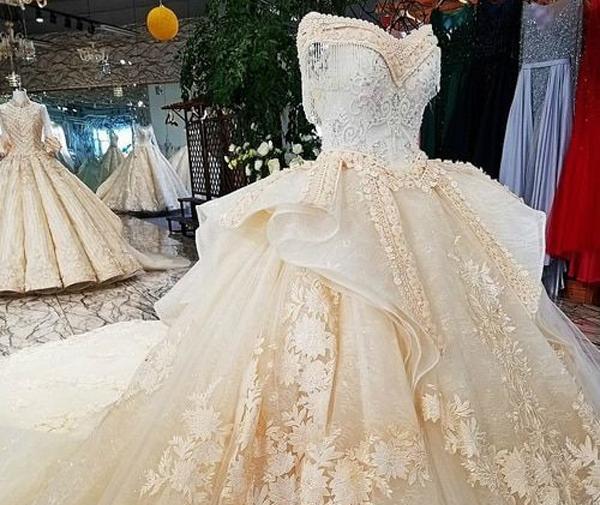 عکس لباس عروس دکلته جدید