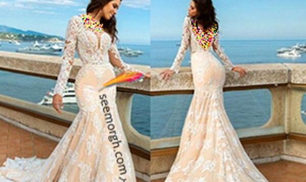 عکس لباس عروس به رنگ طلایی