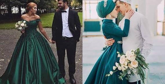 عکس لباس عروس سبز بچه گانه