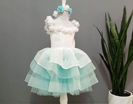 عکس لباس عروس سبز بچه گانه