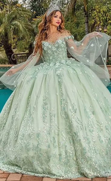 عکس عروس با لباس سبز