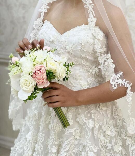 عکس از لباس عروس دکلته